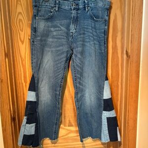 Express Blue Ankle & Cropped Jeans
